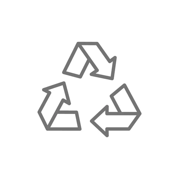 Recycling, Recyclinglinie Symbol. isoliert auf weißem Hintergrund — Stockvektor