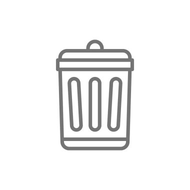 Çöp kutusu satırı simgesi. Beyaz arka planda yalıtılmış