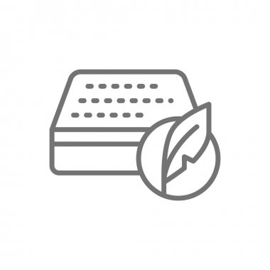 Yumuşak ortopedik yatak hattı simgesi. Beyaz arka planda yalıtılmış