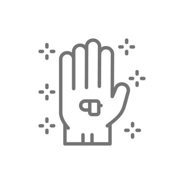 İşitme cihazı, el hattı simgesinde kablosuz kulaklıklar.