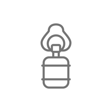 Yapay havalandırma çantası çizgi simgesi. Beyaz arka planda yalıtılmış