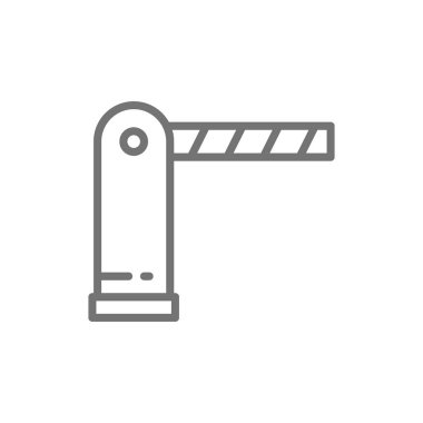 Otomatik park bariyer ikonu. Beyaz arka planda yalıtılmış