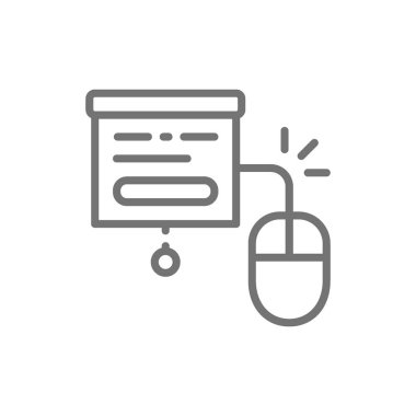 Sunu beyaz tahta denetim satırı simgesi. Beyaz arka planda yalıtılmış