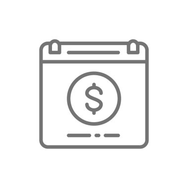 Takvim ödeme günü kredisi, aylık ödeme satırı simgesi.