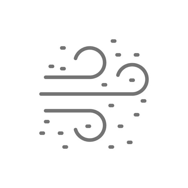 Cheiro, ícone da linha de poluição do ar. Isolado sobre fundo branco —  Vetores de Stock