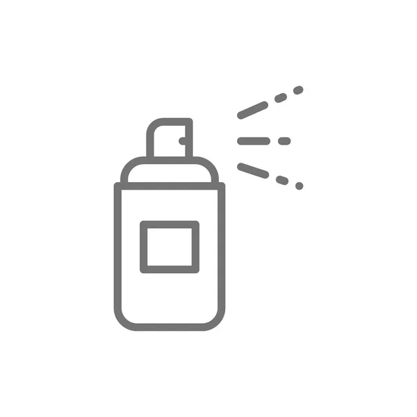 エアロゾルスプレーボトル、スプレー缶ラインアイコン. — ストックベクタ
