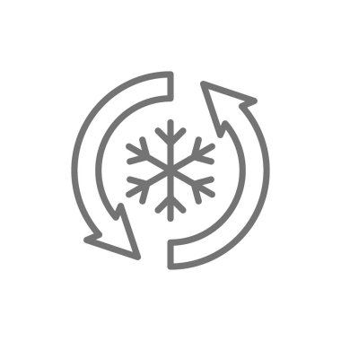 Düşük don, don yok, donma hattı simgesi.