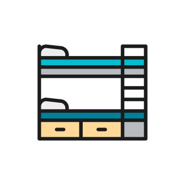 Vektör ranza düz çizgi simgesi.