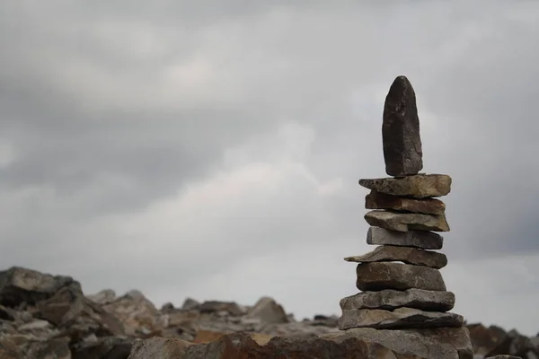 Equilibrio Calma Cima Alla Montagna — Foto Stock