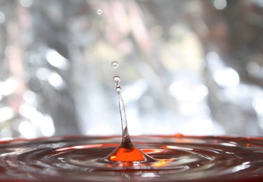 damla su yüzeyine düşüyor 