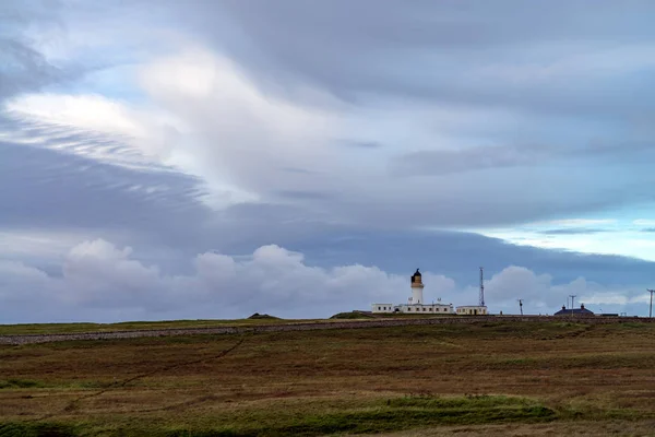 Farol Noss Head Perto Wick Escócia — Fotografia de Stock