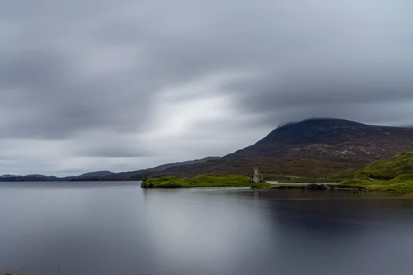 Ardvreck Hrad Loch Souhlas Blízkosti Ullapool Skotské Vysočiny Cestě Severního — Stock fotografie