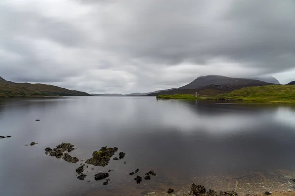 Ardvreck Zamek Zgodę Loch Niedaleko Ullapool Highlands Scotland Drodze North — Zdjęcie stockowe