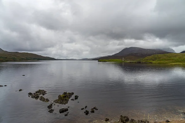 Ardvreck Vár Loch Hozzájárulási Közelében Ullapool Skót Felföldön Északi Parton — Stock Fotó