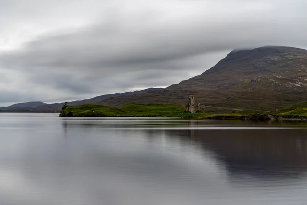Ardvreck Hrad Loch Souhlas Blízkosti Ullapool Skotské Vysočiny Cestě Severního — Stock fotografie