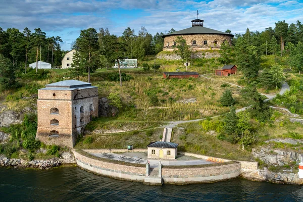 Historic Fortress Guard Tower Island Archipelago Stockholm — Stock Photo, Image