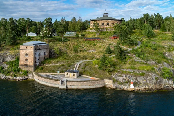 Adalar Stockholm Kapalı Adada Tarihi Kalesi Güvenlik Görevlisi Kule — Stok fotoğraf