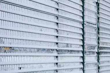 Kar, kar ızgara, stadyumda çit mesh, karda çit