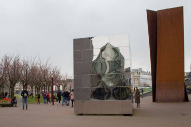 Amsterdam, Hollanda-Nisan 6 2019: Amsterdam, Hollanda Müzesi bölgesi.