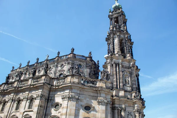 Restored and restored Baroque-style architecture in the city of Dresden