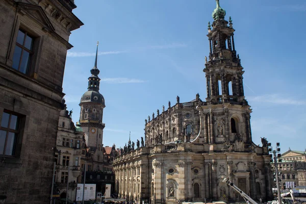 Dresde Alemania Abril 2019 Dresde Paisaje Urbano Con Hermosa Arquitectura — Foto de Stock