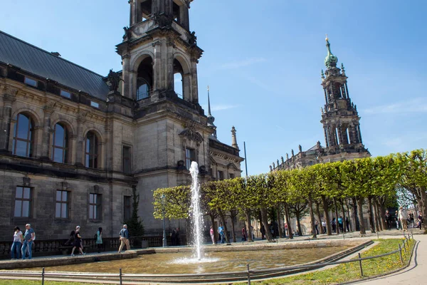 Dresde Alemania Abril 2019 Dresde Paisaje Urbano Con Hermosa Arquitectura — Foto de Stock