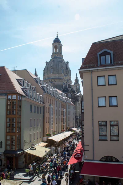 Dresde Alemania Abril 2019 Dresde Paisaje Urbano Con Hermosa Arquitectura — Foto de Stock