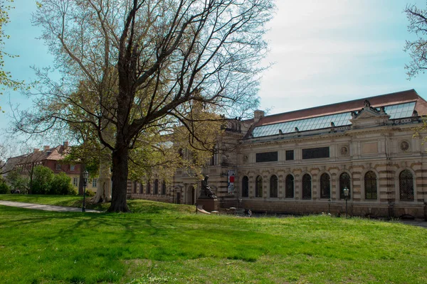 Dresden Alemanha Abril 2019 Arquitetura Barroca Restaurada Pomposo Majestoso Ruas — Fotografia de Stock