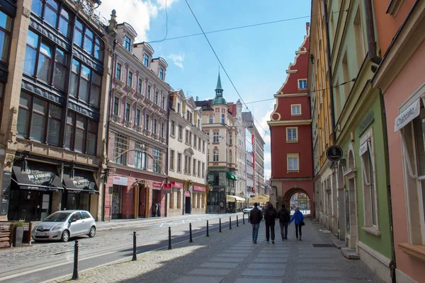 Wroclaw Polonia Abril 2019 Arquitectura Atracciones Transporte Gente Una Hermosa — Foto de Stock