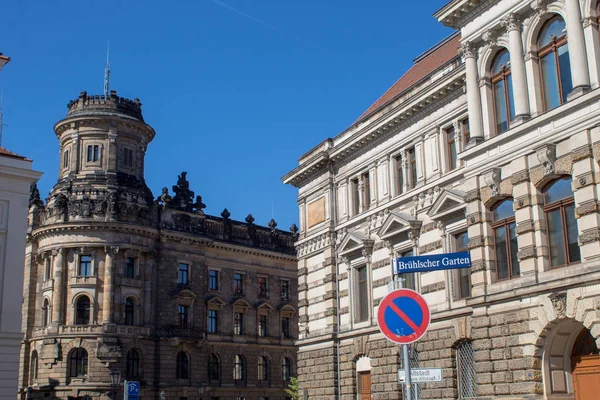 Edificios Históricos Casco Antiguo Dresde Soleado Día Primavera Alemania —  Fotos de Stock
