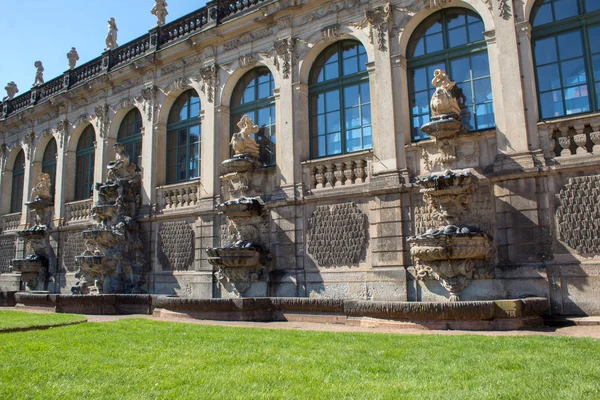 Palazzo Zwinger Dresda Famoso Punto Riferimento Tedesco Primavera — Foto Stock