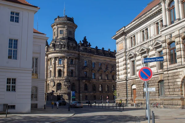 Dresden Duitsland April 2019 Straten Met Prachtige Architectonische Hoogstandjes Barokke — Stockfoto