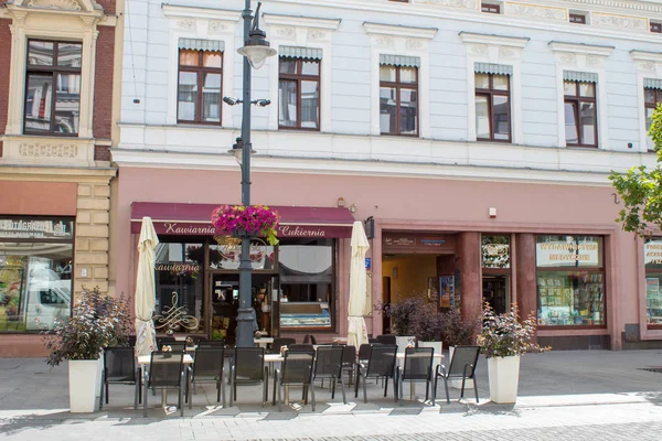 Lodz Polônia Julho 2019 Uma Vista Principal Rua Histórica Piotrkowska — Fotografia de Stock
