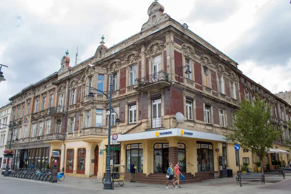 Lodz Polen Juli 2019 Een Uitzicht Belangrijkste Historische Straat Piotrkowska — Stockfoto