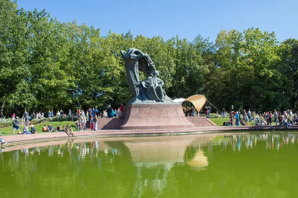 Warschau Polen September 2019 Denkmal Für Chopin Warschau Ist Eine — Stockfoto