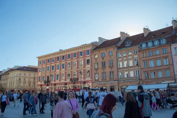 Warszawa Polska Wrzesień 2019 Odrestaurowany Wojnie Stare Miasto Warszawie Jest — Zdjęcie stockowe
