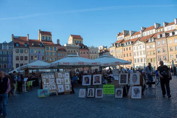 Varşova Polonya Eylül 2019 Savaştan Sonra Restore Edilen Varşova Eski — Stok fotoğraf