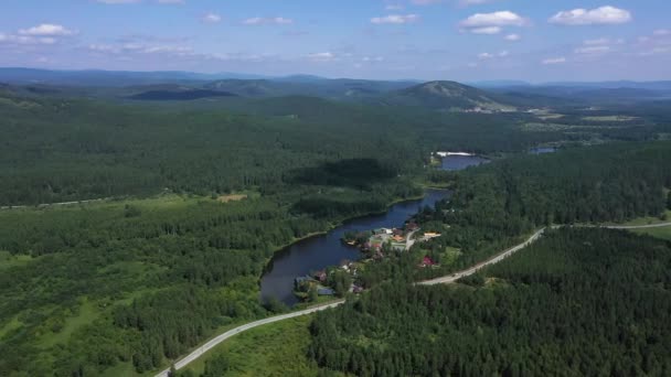 Ryssland Southern Urals Sommar Cirkulär Panorama Skjuten Quadrocopter Från Höjd — Stockvideo
