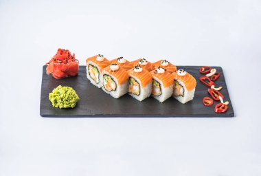 Japon philadelphia rulo kayrak beyaz arka plan üzerinde yılları arasında görev yapmıştır