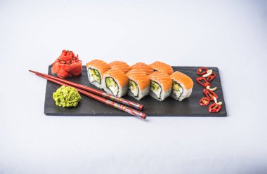 Japon philadelphia rulo kayrak beyaz arka plan üzerinde yılları arasında görev yapmıştır