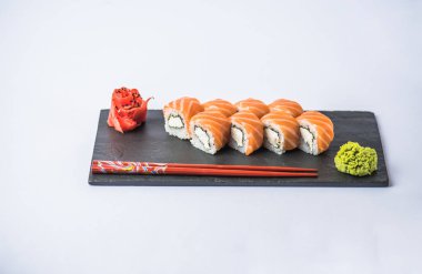 Japon philadelphia rulo kayrak beyaz arka plan üzerinde yılları arasında görev yapmıştır