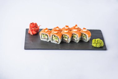 Japon philadelphia rulo kayrak beyaz arka plan üzerinde yılları arasında görev yapmıştır