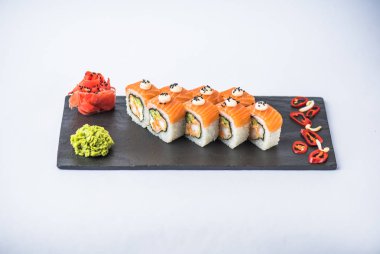 Japon philadelphia rulo kayrak beyaz arka plan üzerinde yılları arasında görev yapmıştır