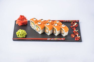 Japon philadelphia rulo kayrak beyaz arka plan üzerinde yılları arasında görev yapmıştır