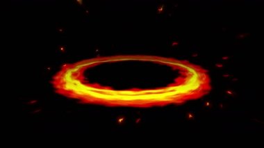 Yangın yıldırım animasyon, çizgi film komik animasyon, alev döngü arka plan,