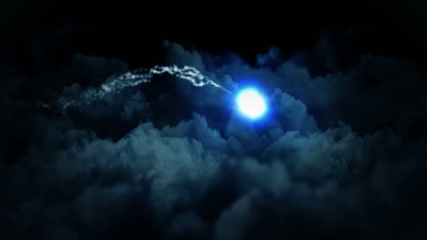 Fantasy Landscape Cloudy Sky Fairy Animation Loop Background — Stock Video