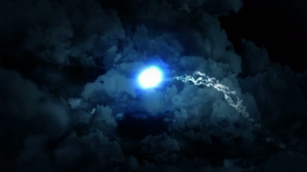 Fantasy Landscape Cloudy Sky Fairy Animation Loop Background — Stock Video