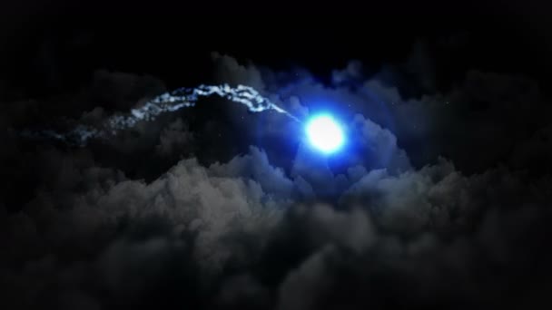 Fantasy Landscape Cloudy Sky Fairy Animation Loop Background — Stock Video