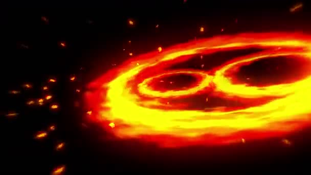 Brand Lightning Animation Tecknad Komisk Animation Flame Loop Bakgrund — Stockvideo