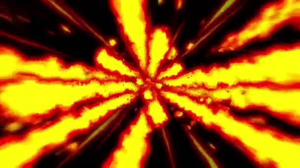 Yangın Yıldırım Animasyon Çizgi Film Komik Animasyon Alev Döngü Arka — Stok video